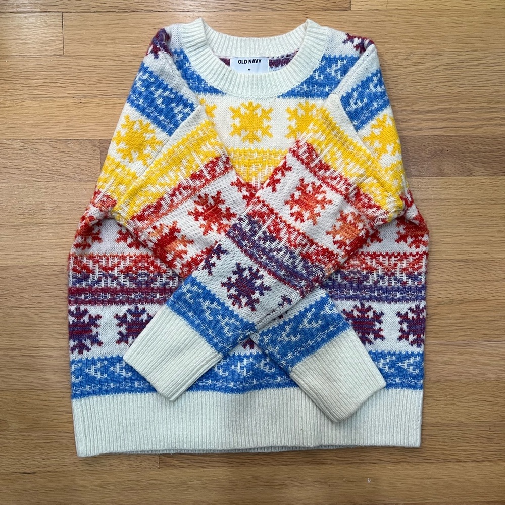 Old Navy Rainbow Pride Christmas Sweater Women’s XS